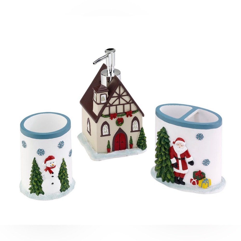 Avanti Home For Holiday Tumbler/Toothbrush Holder/Lotion Pump Box Set